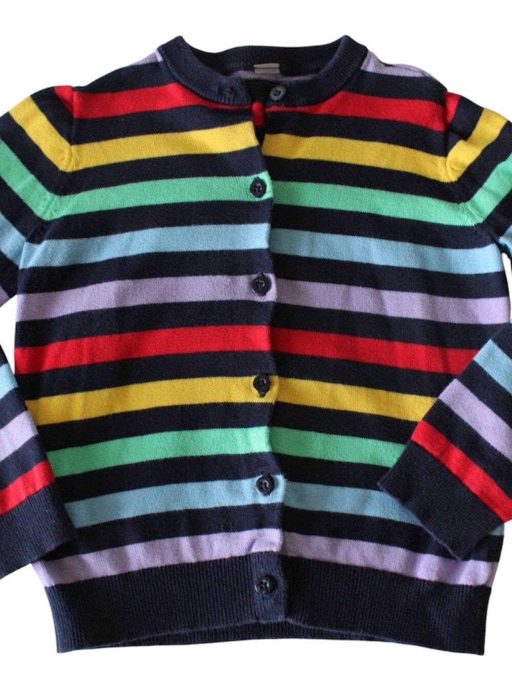 Primary Brand Children's Rainbow Stripe Button Cardigan in 4t